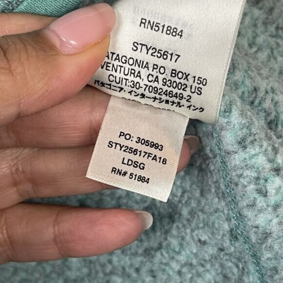 Patagonia Better sweater 1/4 zip Heather Blue-Green /Gray Sz S - Picture 9 of 11